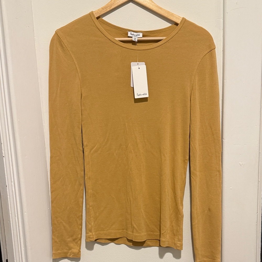Splendid Mustard Long Sleeve Tee